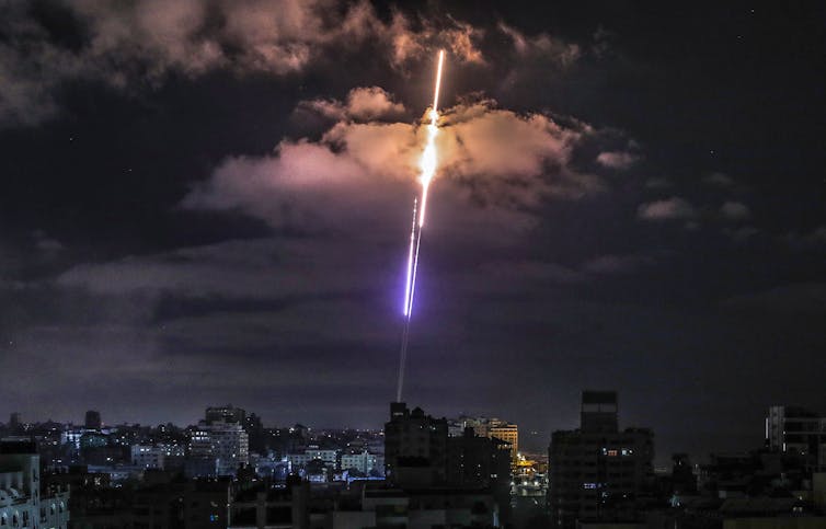 Rocket heading toward Israel
