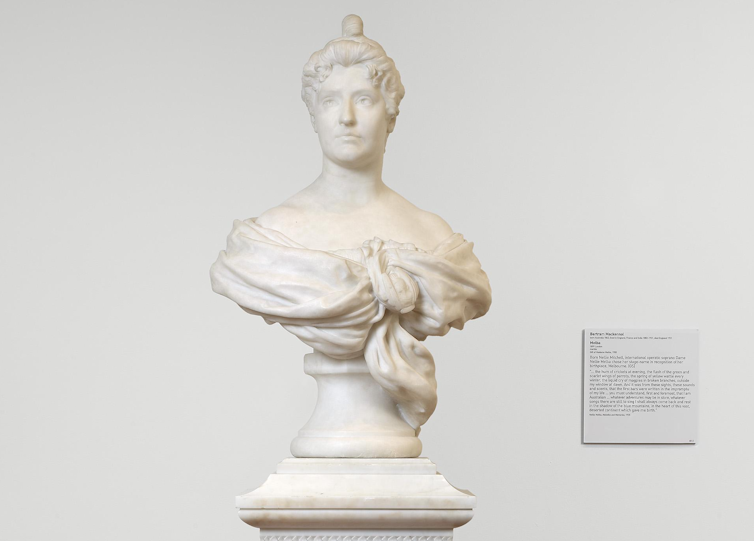 White marble bust
