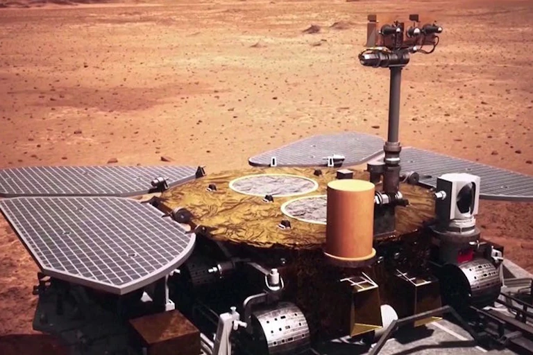 Artist's impression of the Zhurong rover