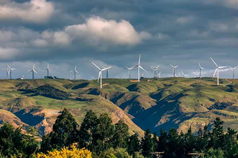 Wind farm in New Zealand