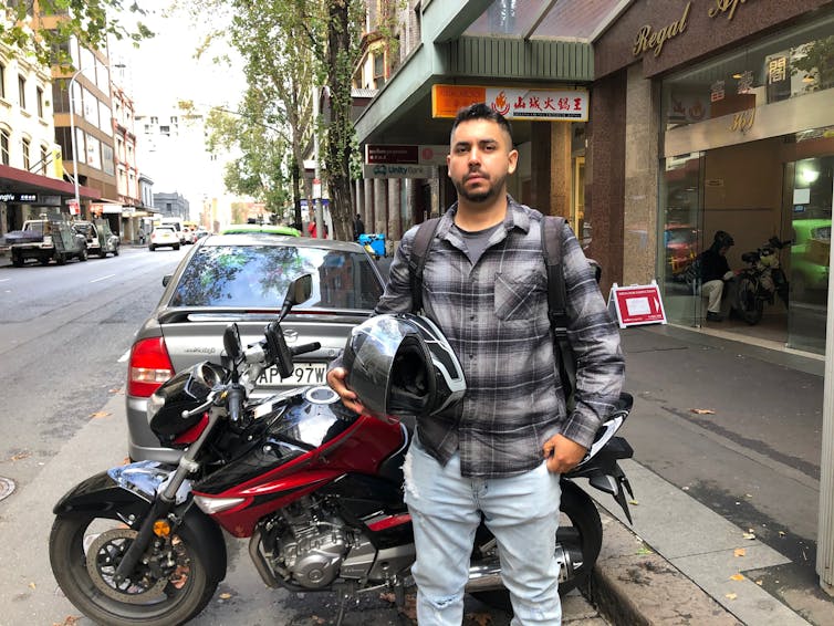 Diego Franco, the food delivery rider Australia's Fair Work Commission has ruled was unfairly dismissed by Deliveroo.