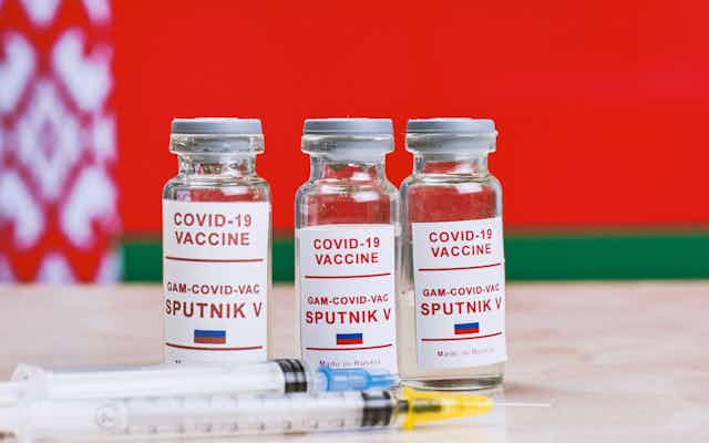 Vials of Sputnik V vaccine