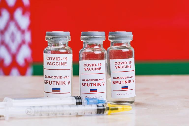 Vials of Sputnik V vaccine