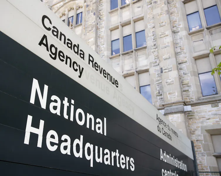 Canada Revenue Agency headquarters sign.