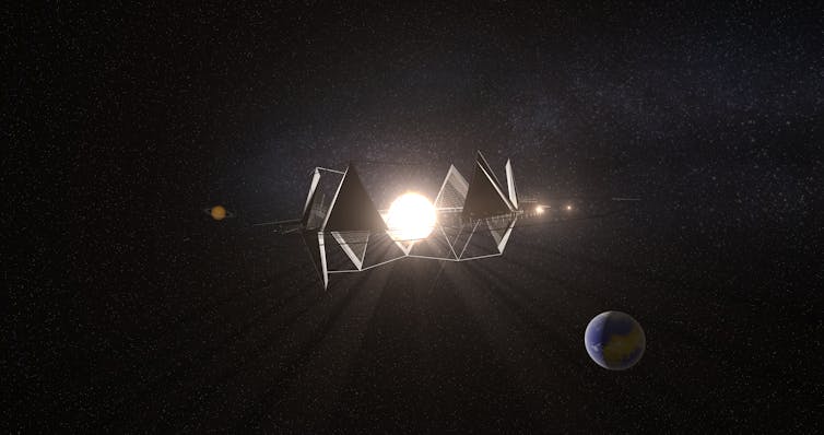 Artist's impression of an alien megastructure.