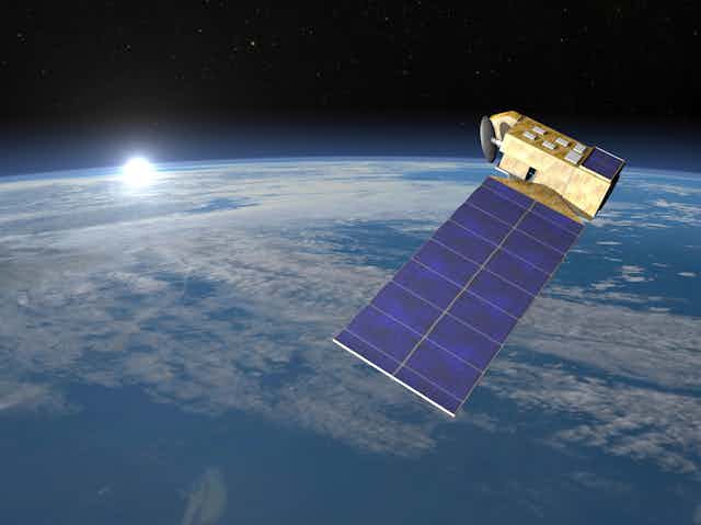 Satellite above earth