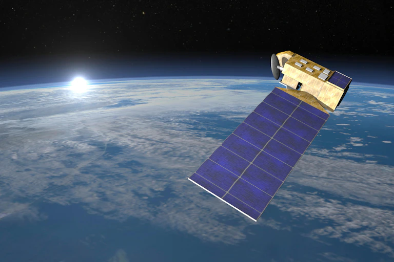 Satellite above earth