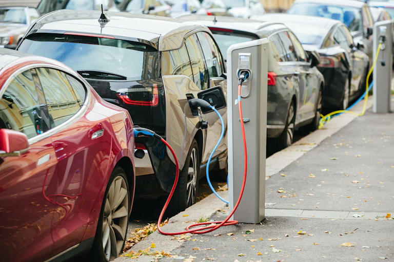 Electric cars charging