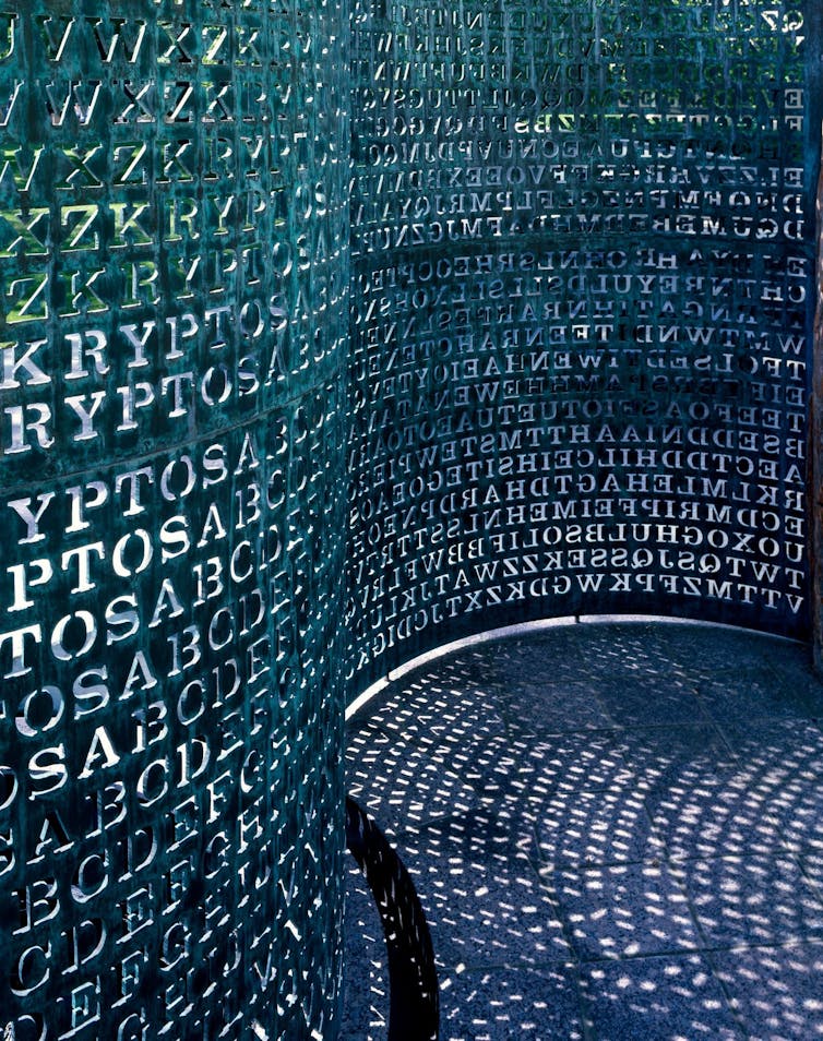 Kryptos sculpture at CIA