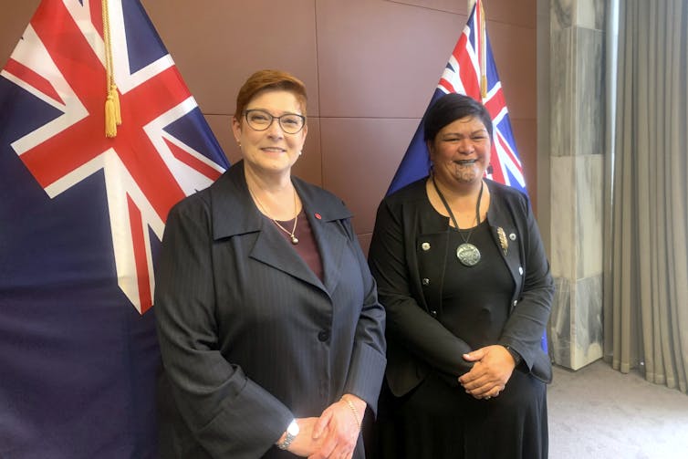 Australian Foreign Minister Marise Payne and New Zealand Foreign Minister Nanaia Mahuta