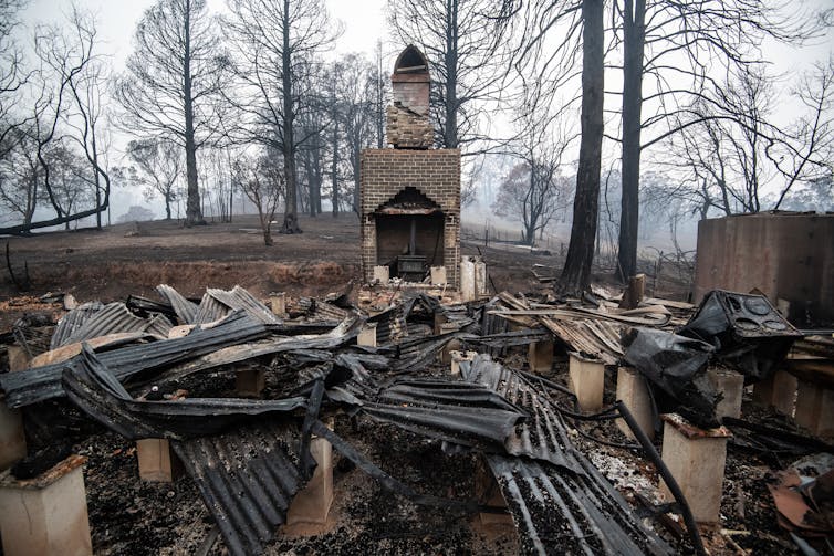 Home burnt to rubble by fire