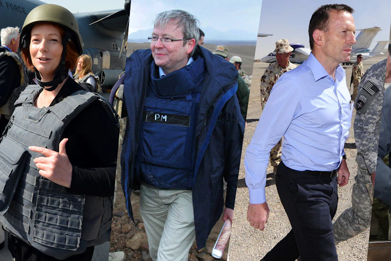 Julia Gillard, Kevin Rudd, Tony Abbot, and Malcolm Turnbull