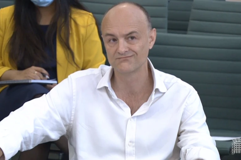Dominic Cummings giving evidence to