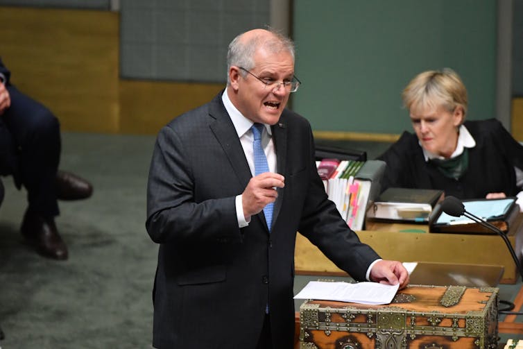 Scott Morrison in question time