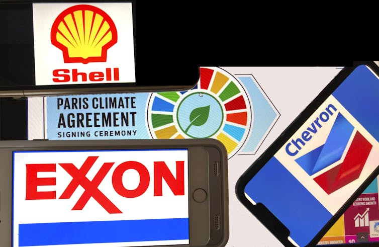 Shell, Chevron and Exxon logos