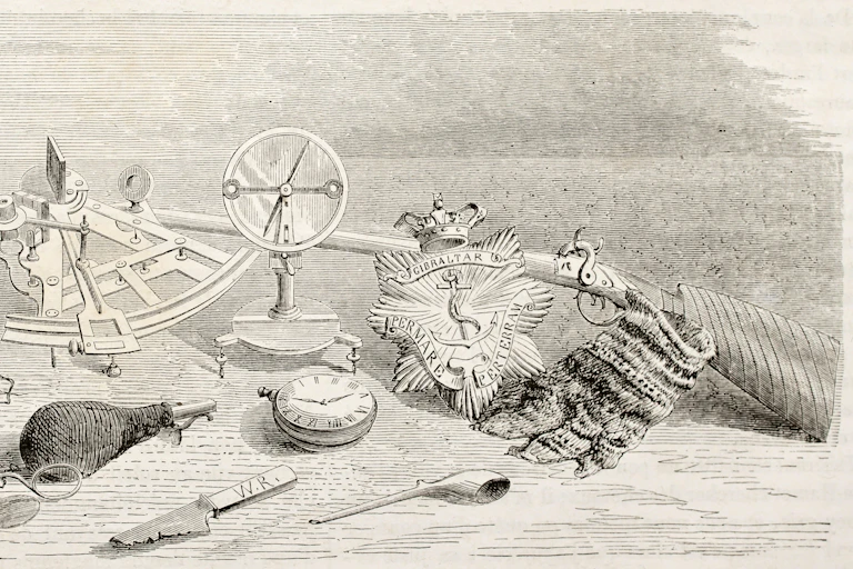 illustration of shipwrecked remains from the Franklin expedition