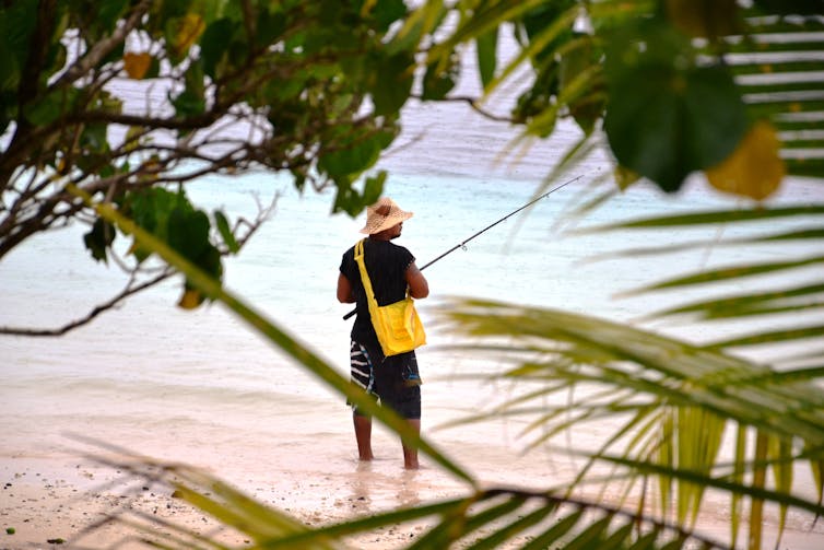 Samoan man at the beach