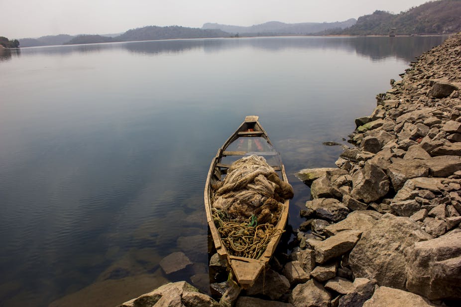A canoe at the Usuma Dam in Abuja.