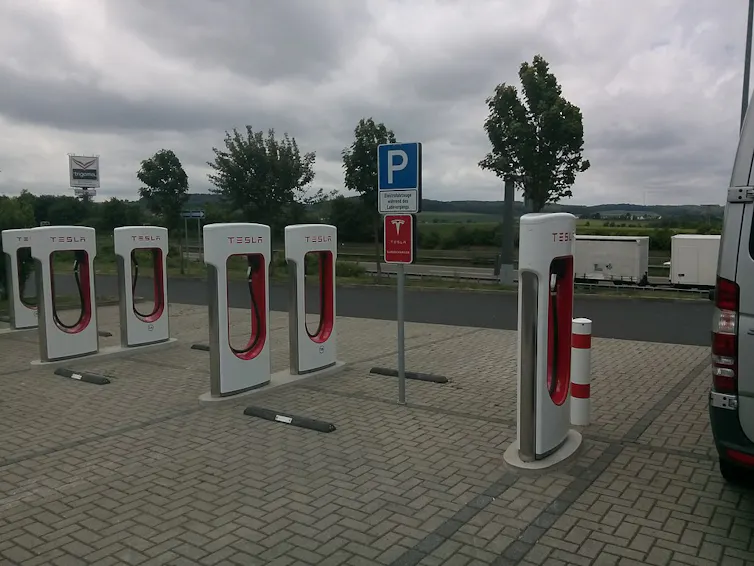 Puntos de recarga de Tesla