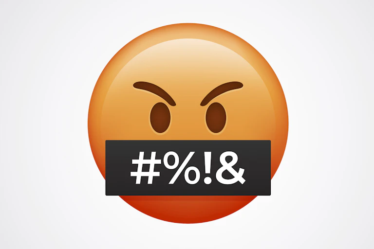 Un émoji en colère.