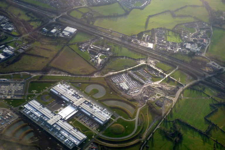 An aerial view of Facebook's data centre in Clonee, Ireland.