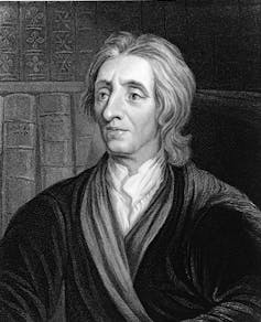 An engraving of English philosopher John Locke