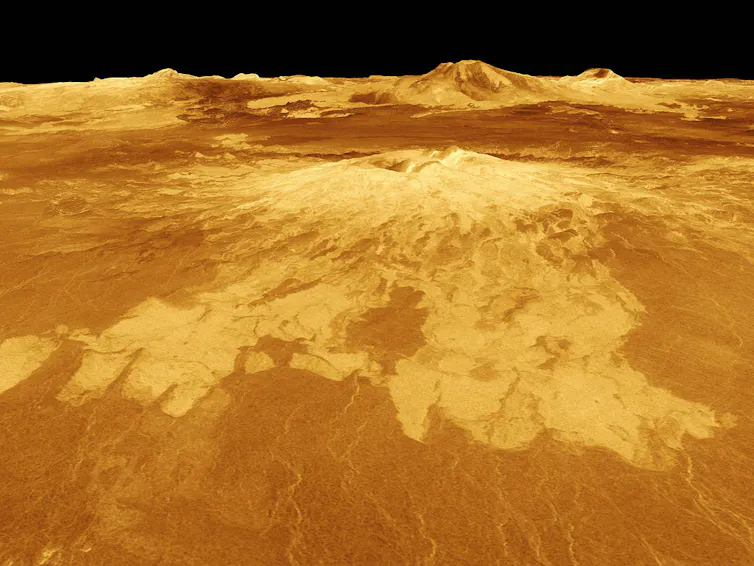 Computer-generated view of the surface of Venus