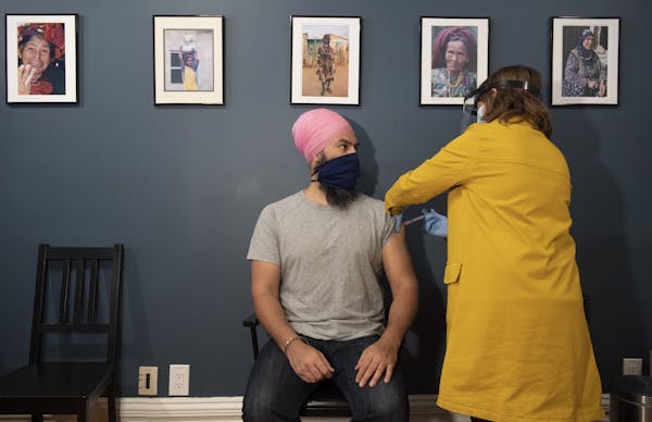 Jagmeet Singh getting an injection
