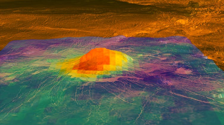 Idunn Mons volcano on Venus.