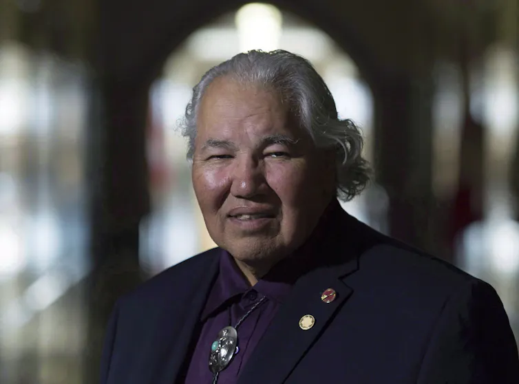 A portrait of former senator Murray Sinclair taken in the halls of Parliament Hill