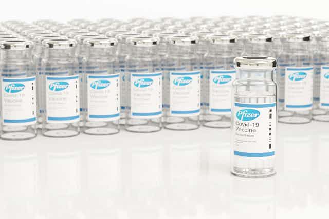 Vials of Pfizer's COVID vaccine