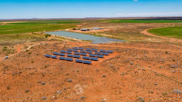 Solar plants in South Africa, Karoo.