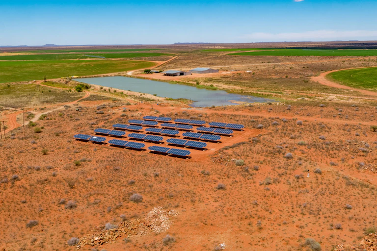 Solar plants in South Africa, Karoo.