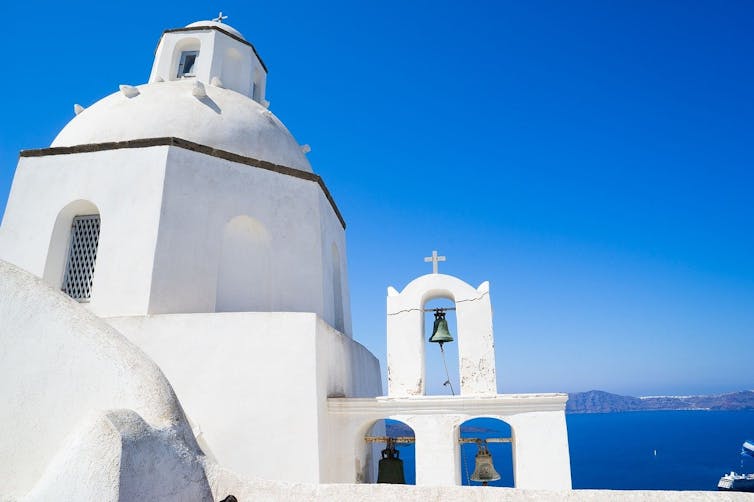 A church building painted white