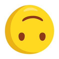 Un emoji de cara feliz al revés.