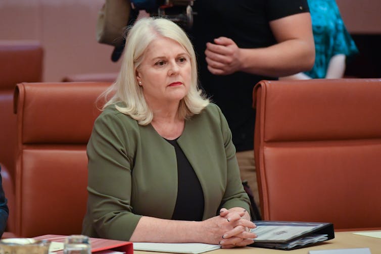 Home Affairs Minister Karen Andrews in the Cabinet Room.