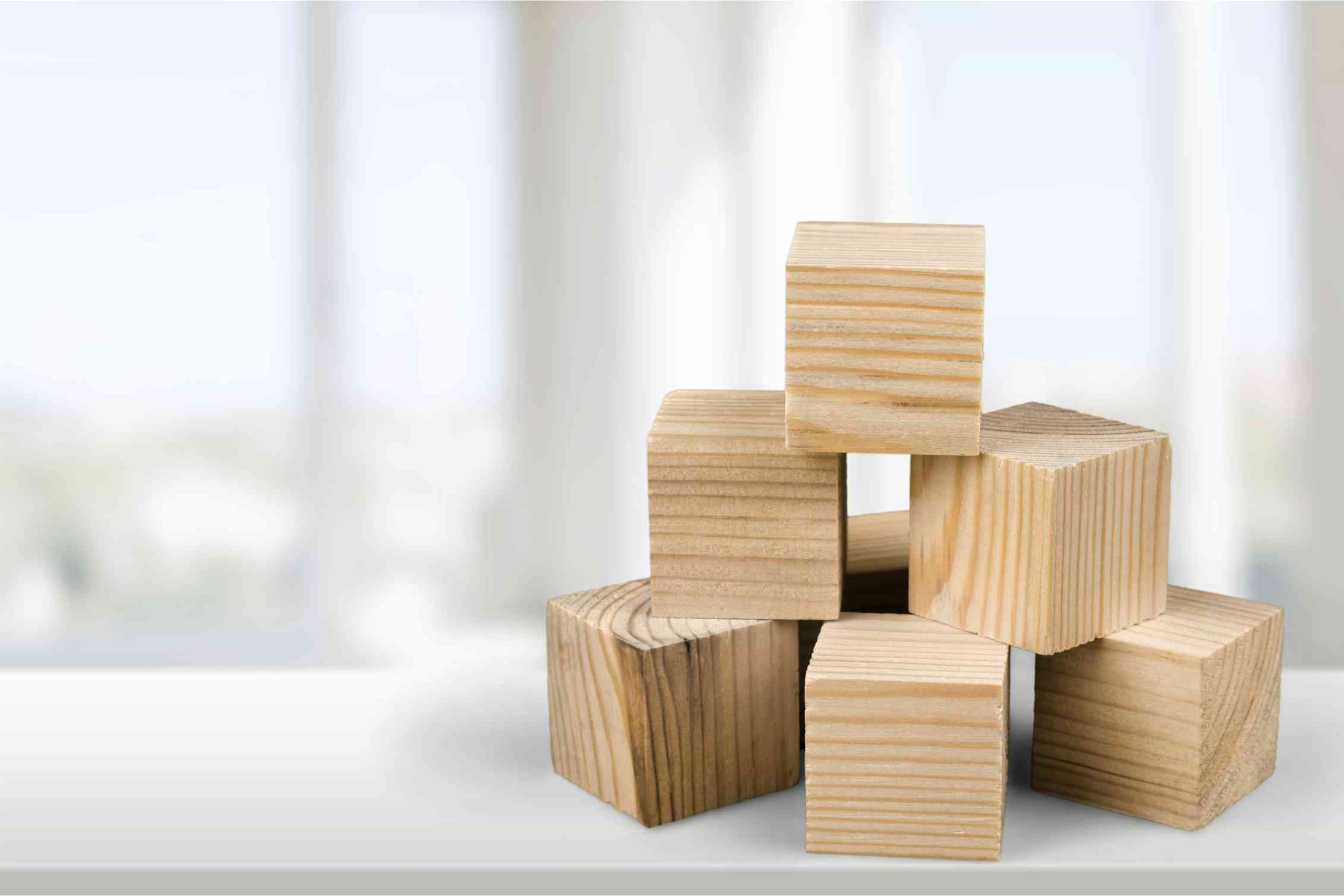 Wooden blocks.