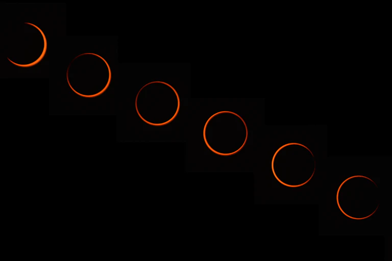 a time lapse movie of the eclipse in Argentina in 2019 .
