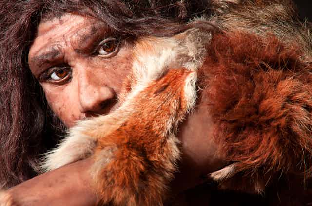 Recreación de rostro de neandertal.