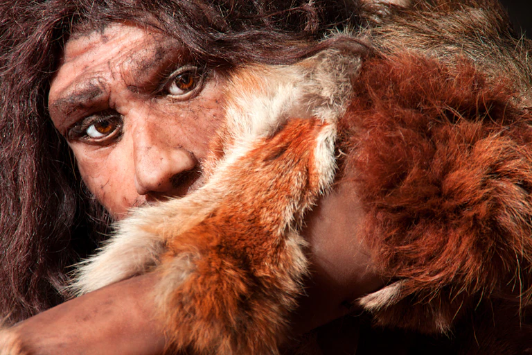 Recreación de rostro de neandertal.