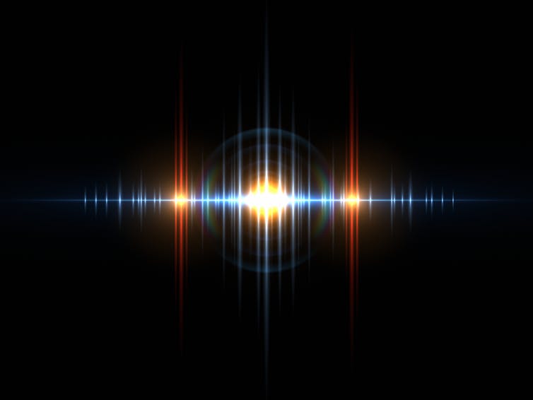 A wave-shaped blue and yellow line.