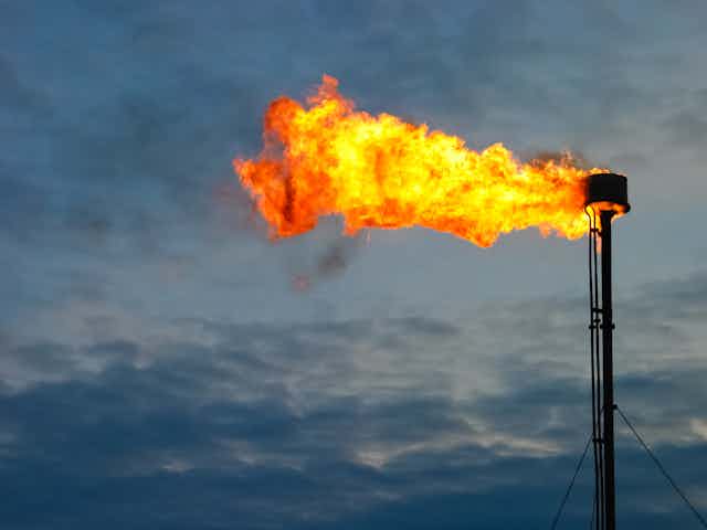 A gas flare.