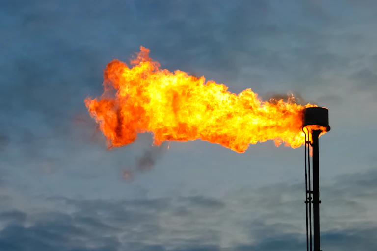 A gas flare.