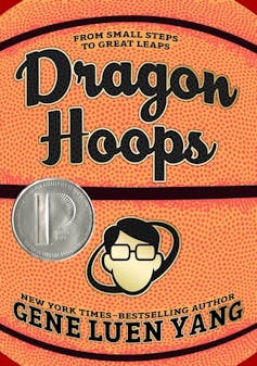 The cover art to the graphic novel 'Dragon Hoops'.