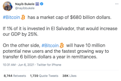 El Salvador President Bukele explains his Bitcoin plan on Twitter