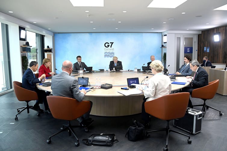 G7 leaders meeting in Cornwall