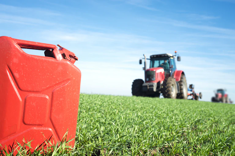 tractor producing biofuels