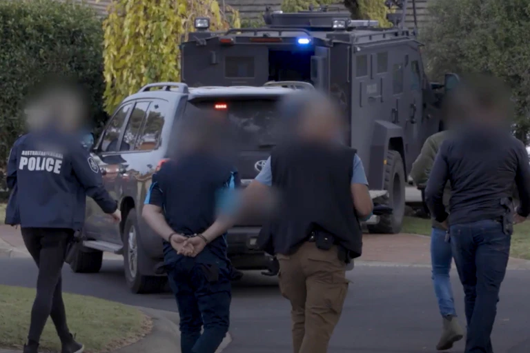 Police arrest suspects in Operation Ironside.