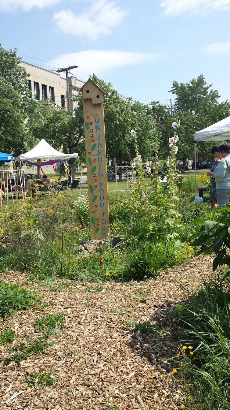 Un jardin érigé en ville