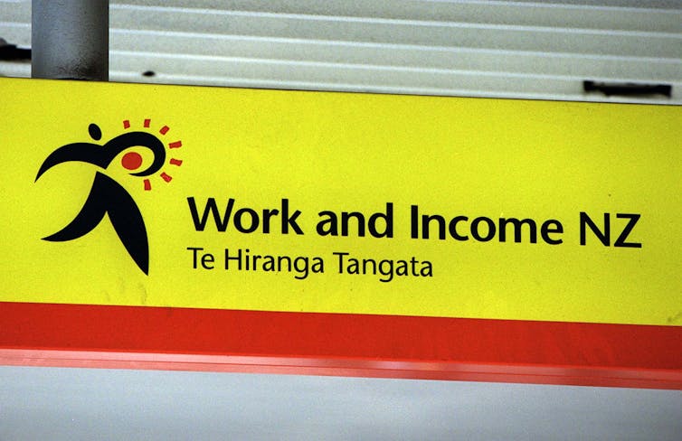 Work and Income office sign